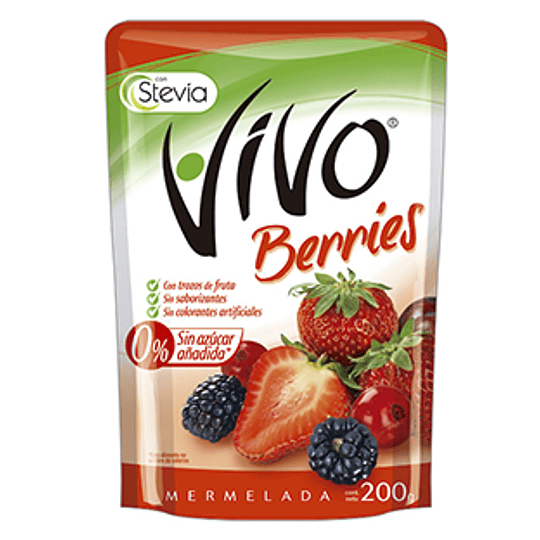 Mermelada Berries Unidad 200 Gr Vivo