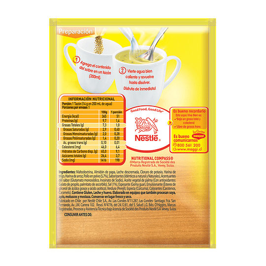 Sopa Para Uno Esparragos Sobre de 14 Gr Maggi