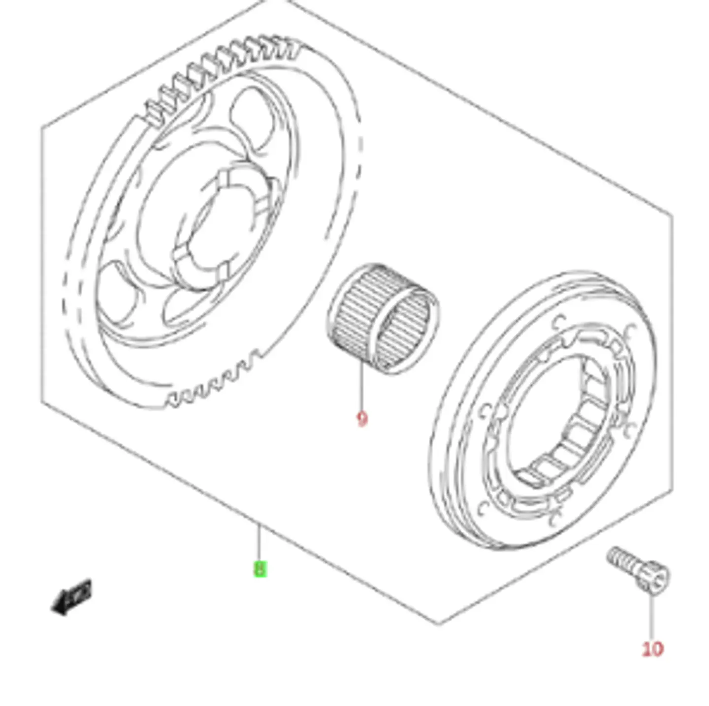 BENDIX DE PARTIDA PARA MODELO SUZUKI DRZ400 2
