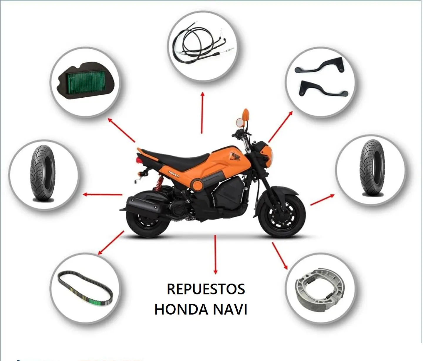 SOPORTE DE PALANCA DE MANUBRIO IZQ. PARA HONDA NAVI 1