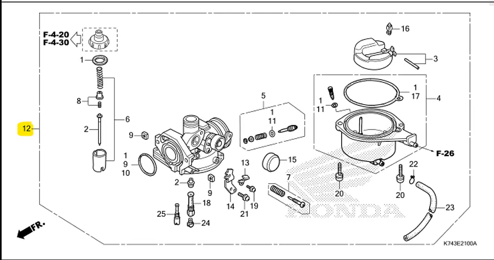 ENS. CARBURADOR PARA HONDA NAVI 4