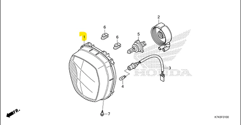 UNIDAD DE FARO PARA HONDA NAVI
