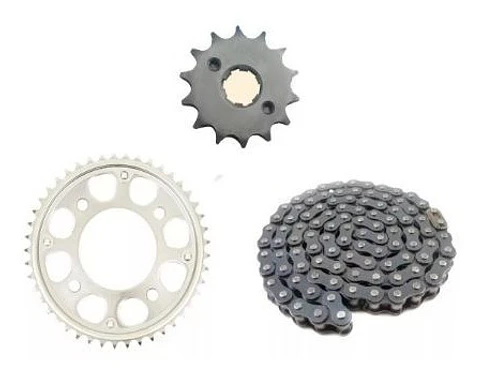 KIT TRANSMISION ORIGINAL PARA MODELO CB 190 (PIÑON-CADENA-CATALINA)