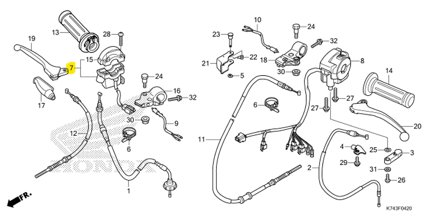 ENS. INTERRUPTOR DE ENCENDIDO PARA HONDA NAVI 2
