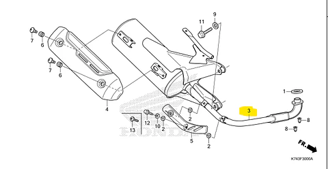 SILENCIADOR DE ESCAPE COMP. PARA HONDA NAVI