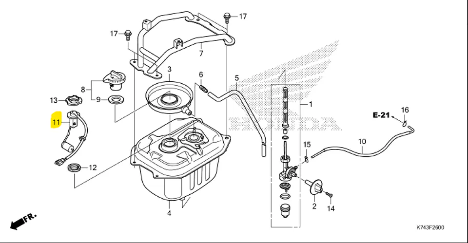 UNIDAD DE COMBUSTIBLE PARA HONDA NAVI 2