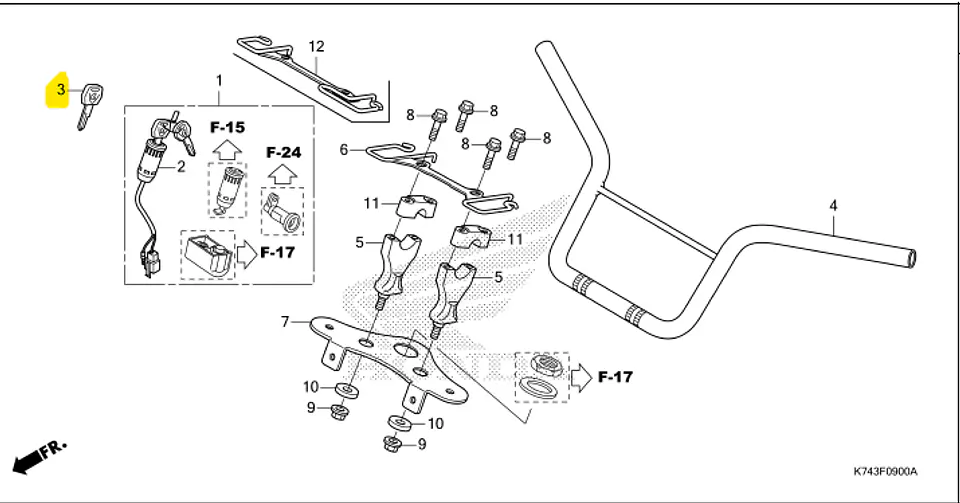 LLAVE CIEGA PARA HONDA NAVI 3