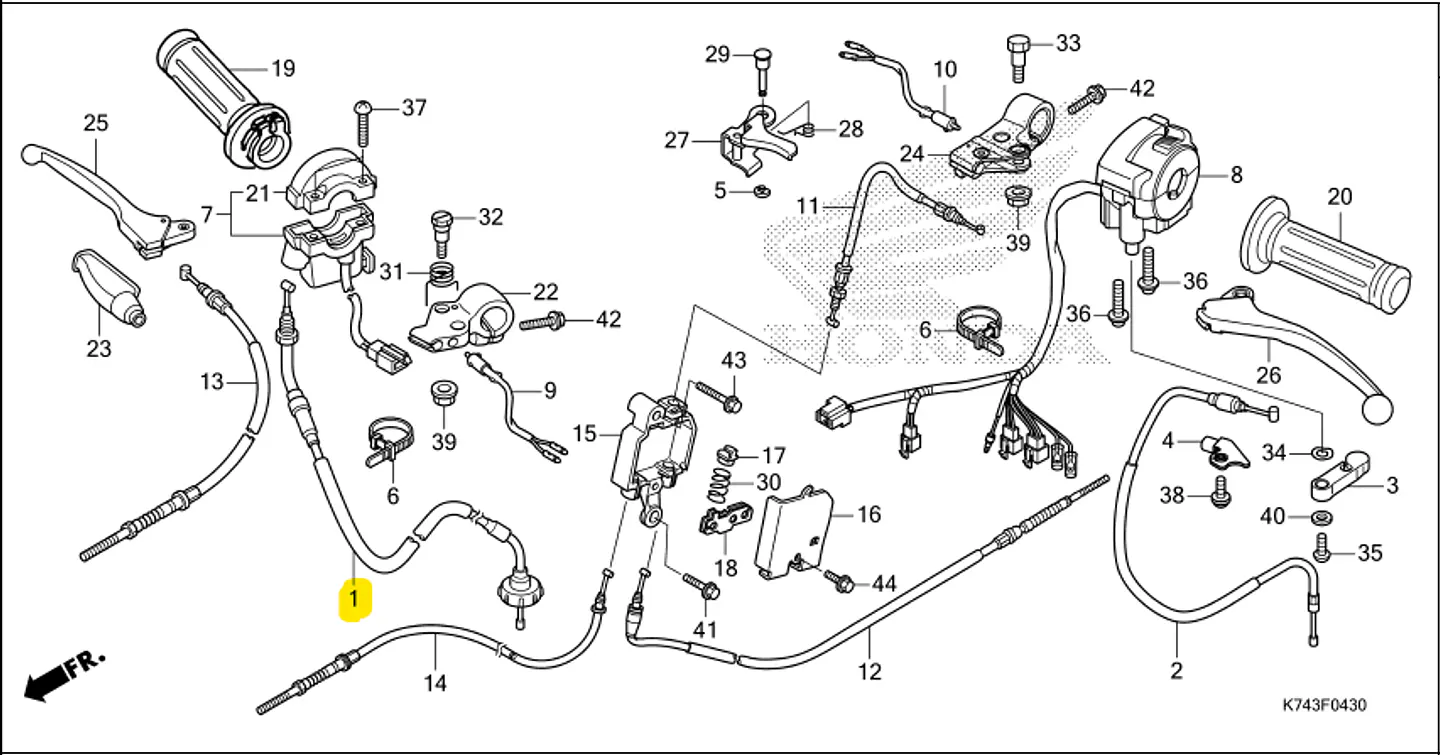JGO. CABLE DE ACELERADOR PARA HONDA NAVI 2