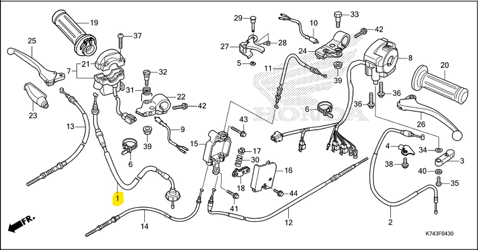JGO. CABLE DE ACELERADOR PARA HONDA NAVI 2
