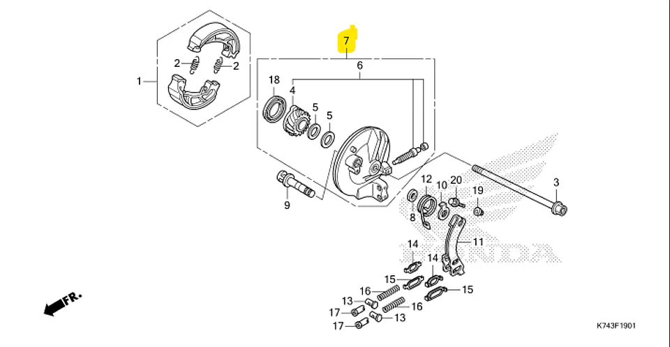 PANEL DE FRENO DEL. S-COMP. PARA HONDA NAVI 2