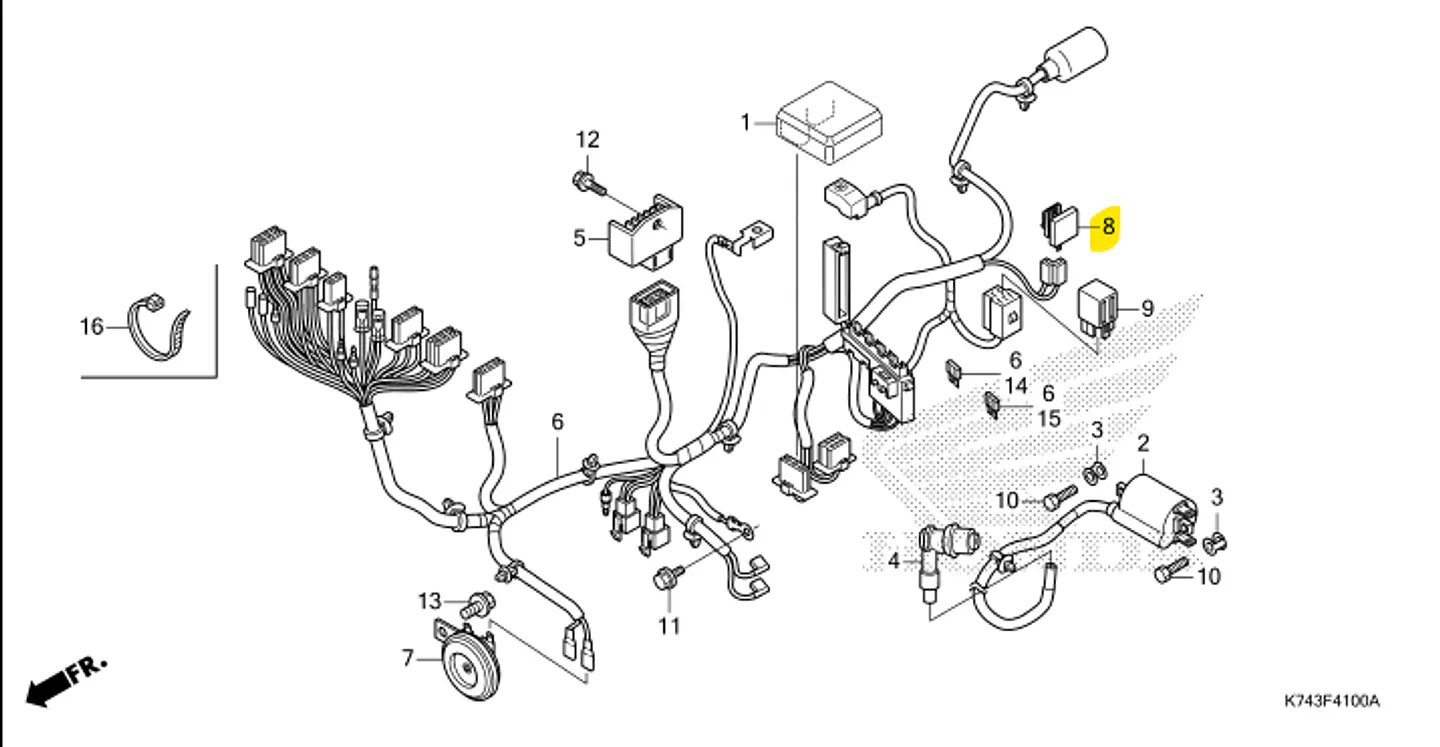 RELAY DE INTERMITENTE COMP. PARA HONDA NAVI 2
