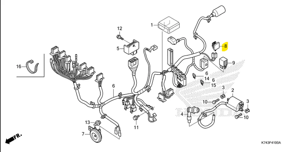 RELAY DE INTERMITENTE COMP. PARA HONDA NAVI 2