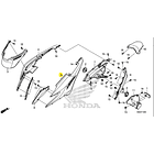 CARENADO TRASERO IZQUIERDO  ROJO HONDA ELITE FI 2