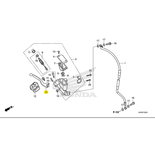 MANILLA FRENO HONDA CRF250F 2