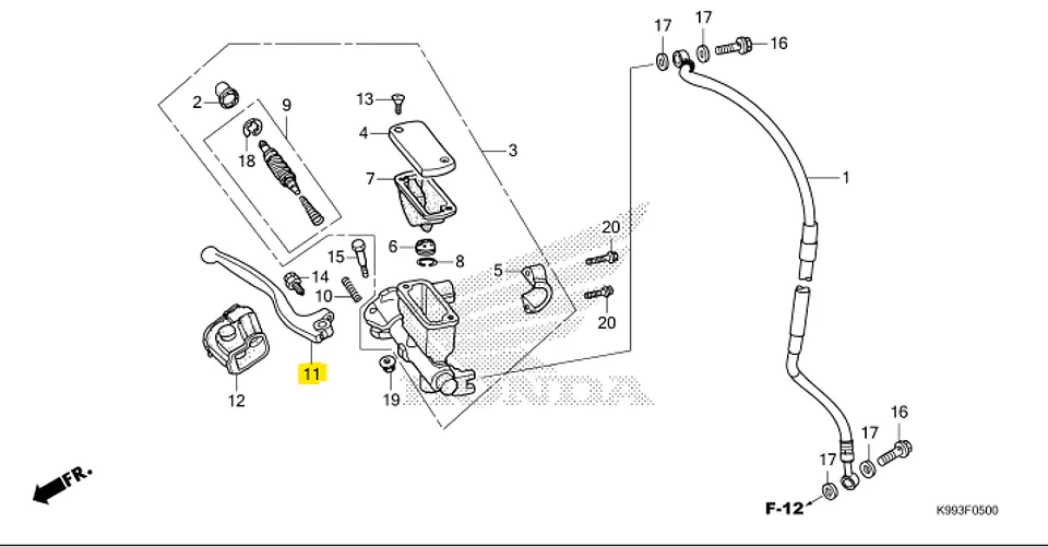 MANILLA FRENO HONDA CRF250F 2