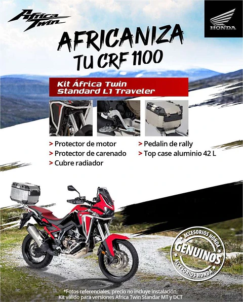 kit equipamiento africa standar L1 traveler