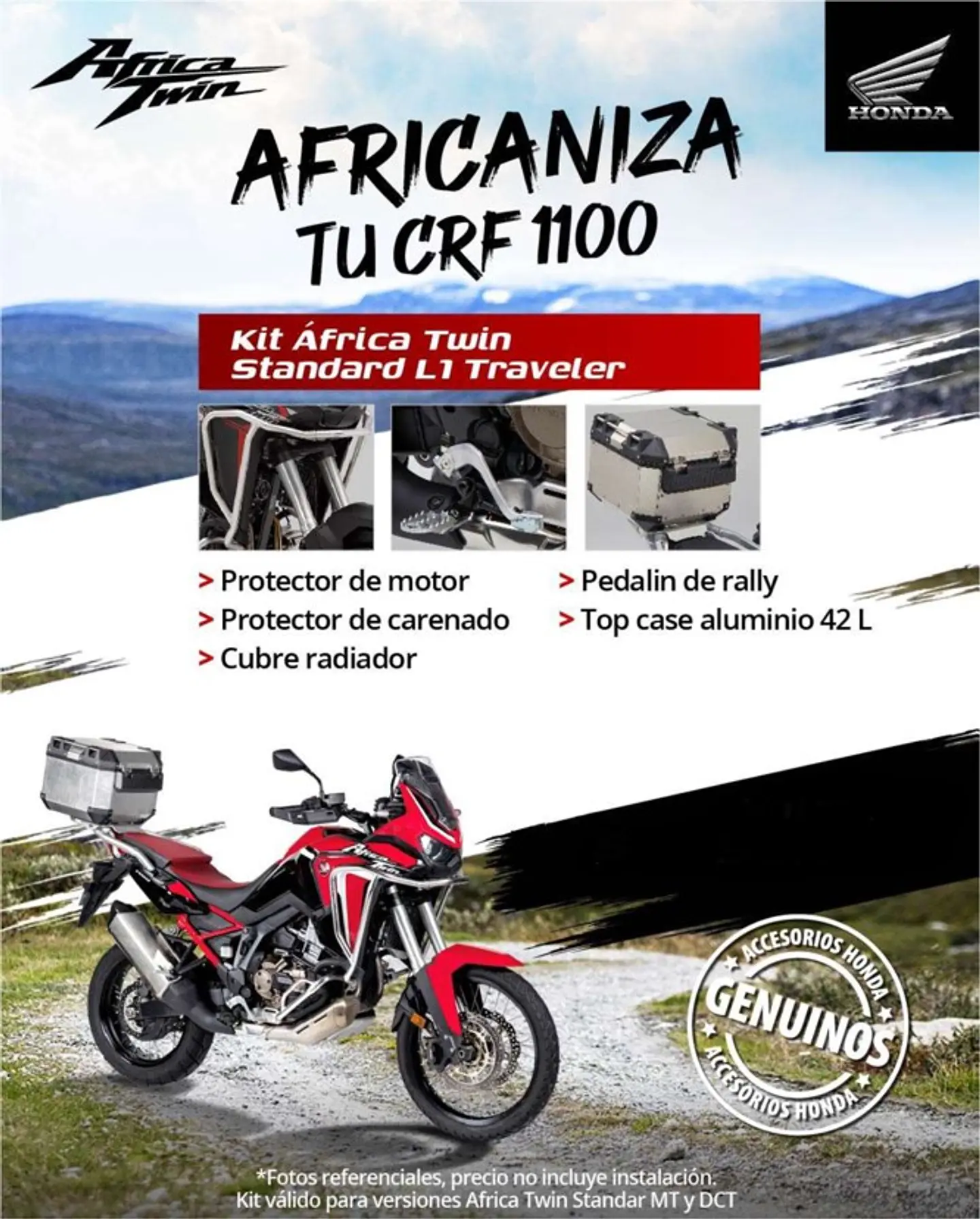 kit equipamiento africa standar L1 traveler 1