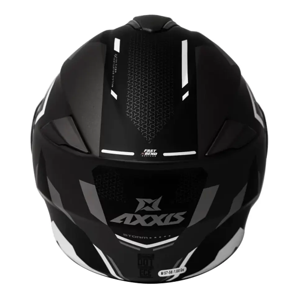Casco Abatible Axxis Storm Drone D0 Blanco 4