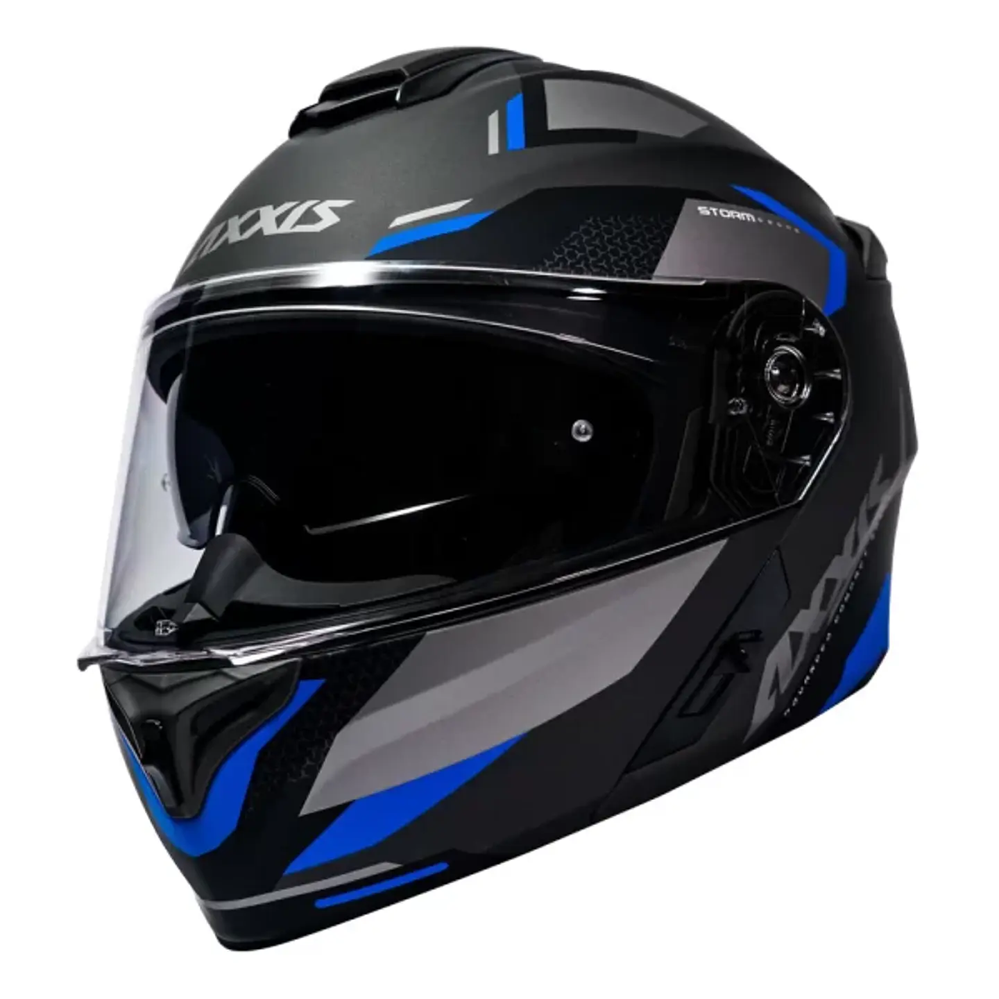 Casco Abatible Axxis Storm Drone D7 Azul 3