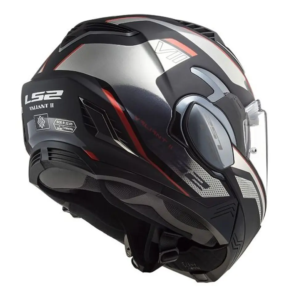 Casco ABATIBLE LS2 FF900 VALIANT II HUB NEGRO CROMA 2