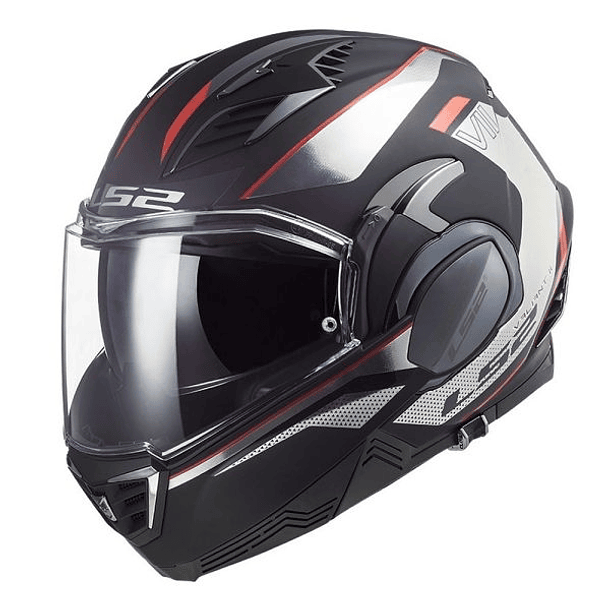 Casco ABATIBLE LS2 FF900 VALIANT II HUB NEGRO CROMA 1
