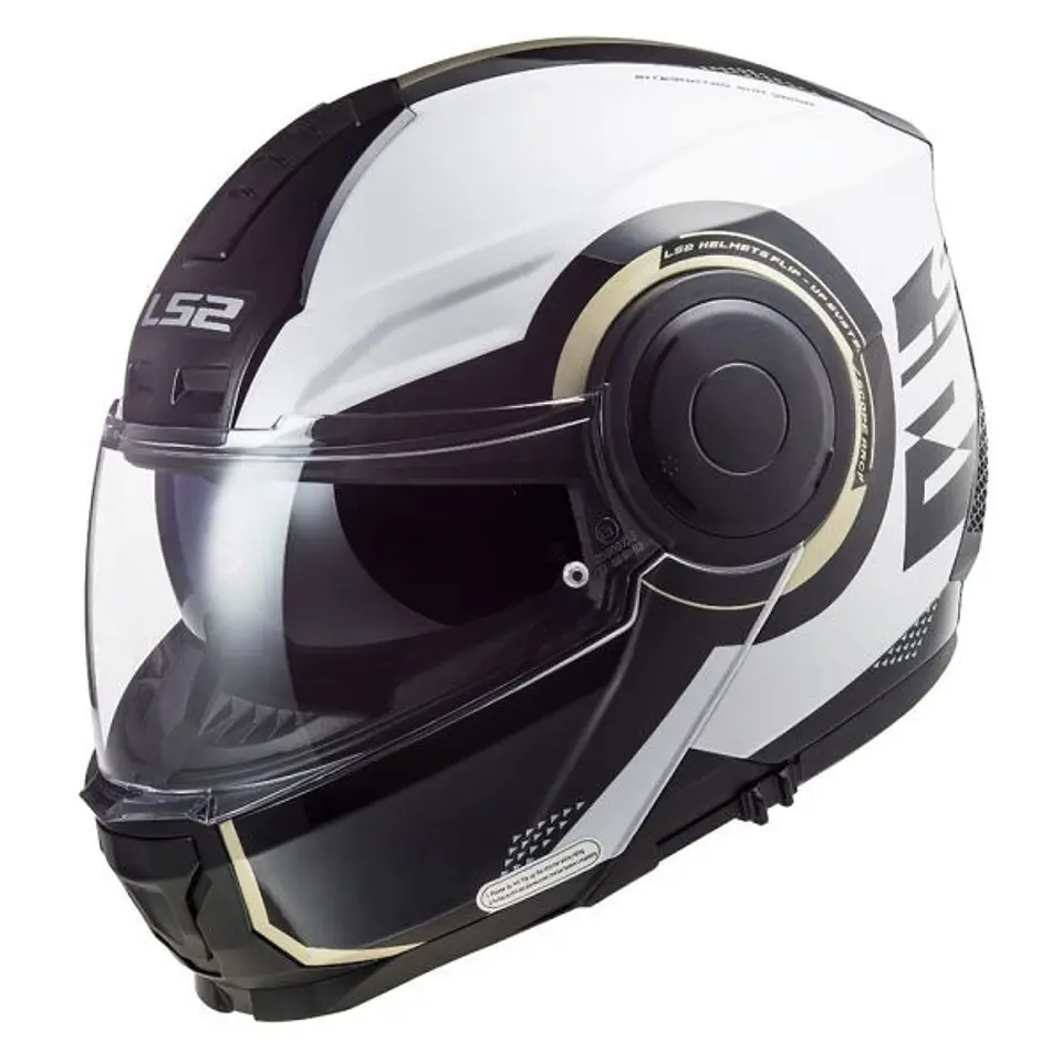 Casco ABATIBLE LS2 FF902 SCOPE ARCH BLANCO TITANIUM 2