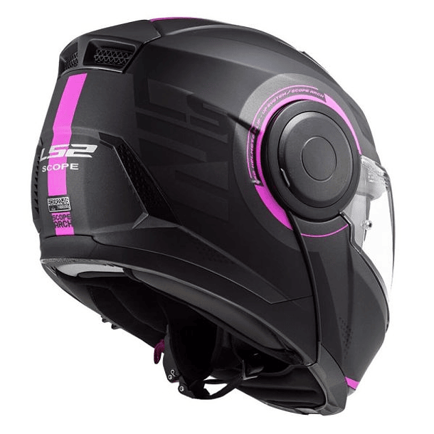 Casco ABATIBLE LS2 FF902 SCOPE ARCH ROSA TITANIUM MATTE 3
