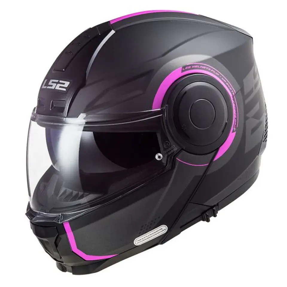 Casco ABATIBLE LS2 FF902 SCOPE ARCH ROSA TITANIUM MATTE 2