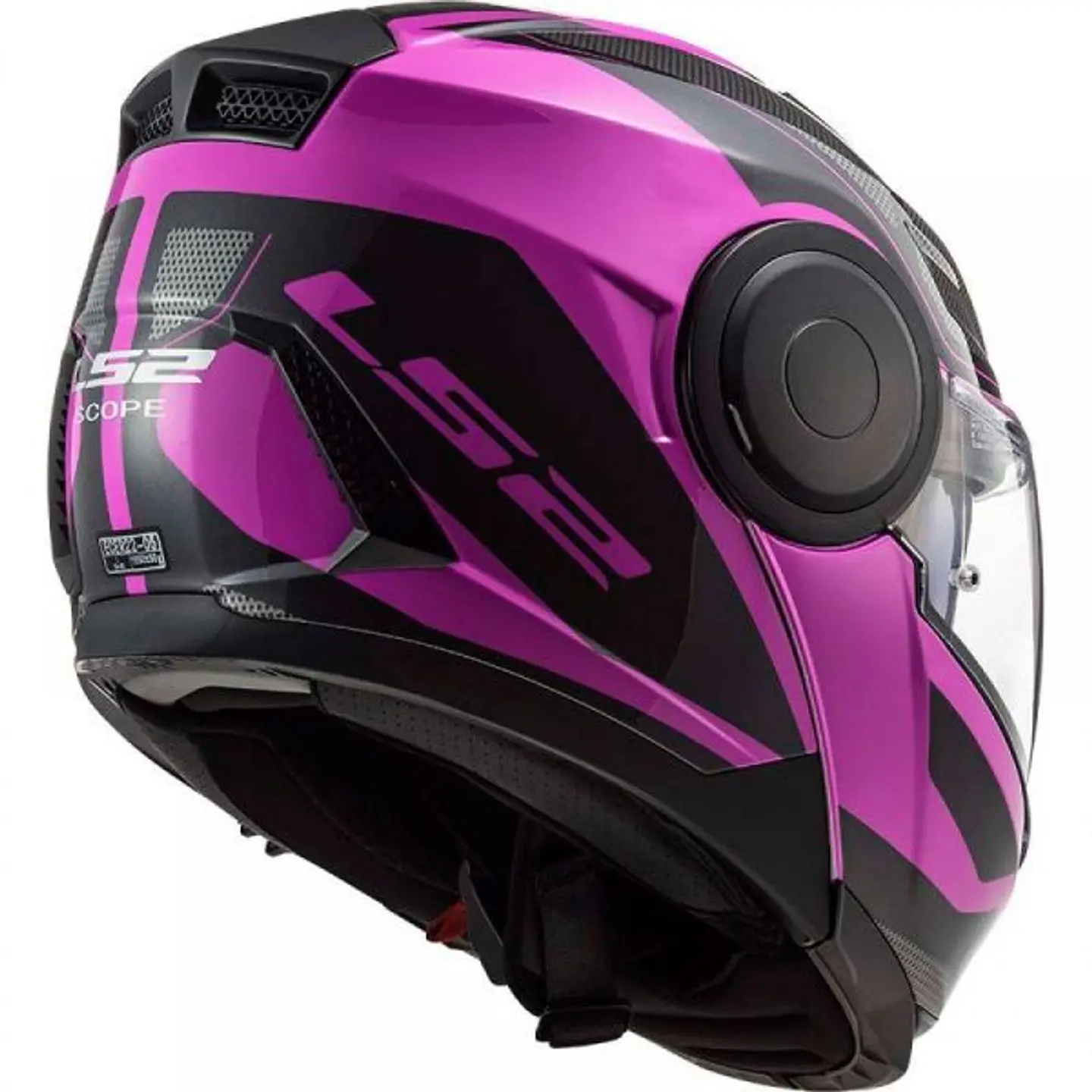 Casco ABATIBLE LS2 FF902 SCOPE AXIS NEGRO ROSA 3