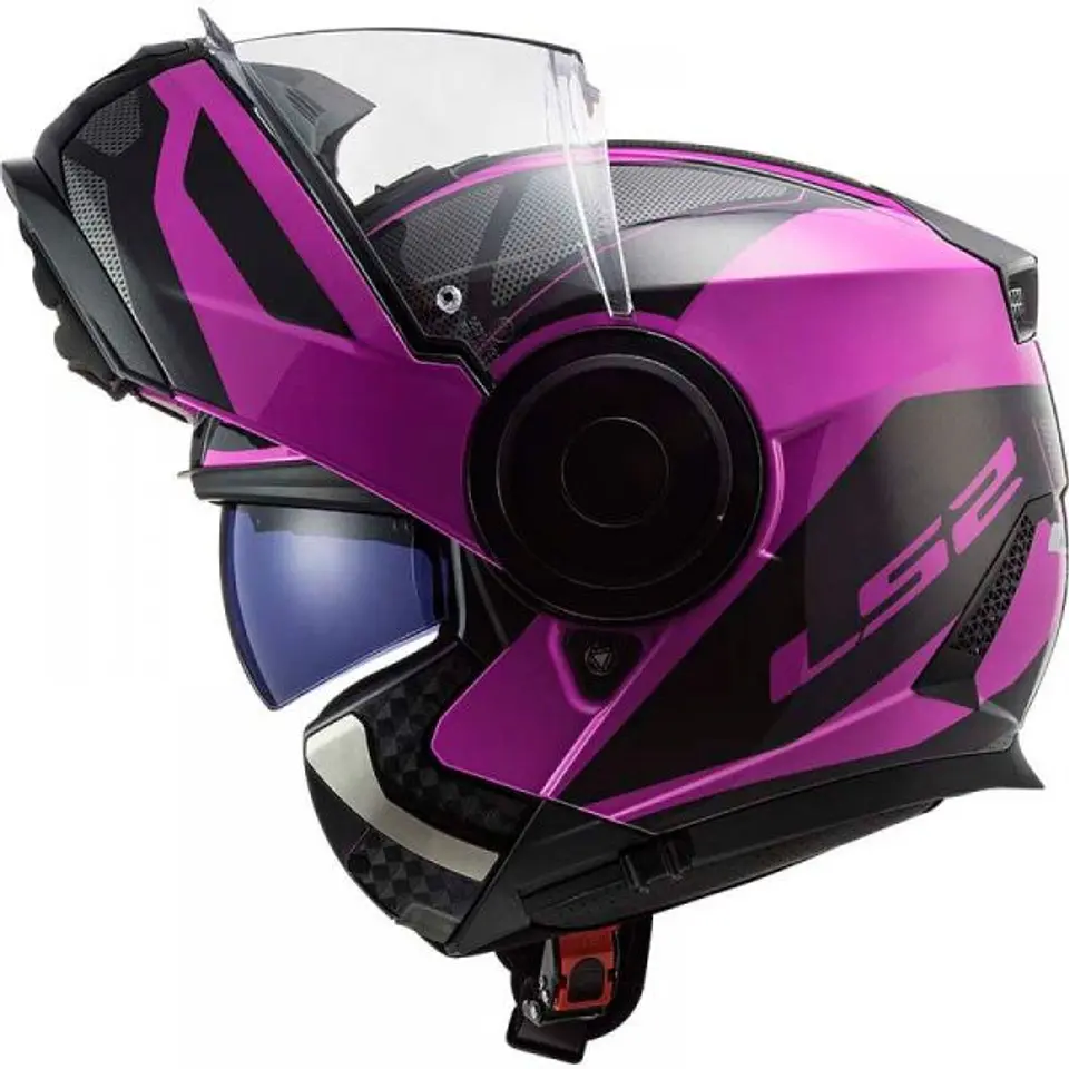 Casco ABATIBLE LS2 FF902 SCOPE AXIS NEGRO ROSA 2