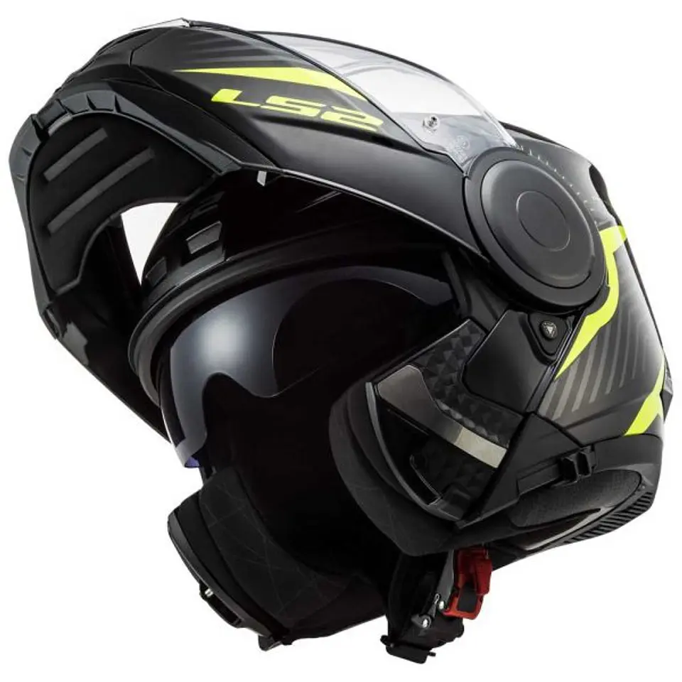Casco ABATIBLE LS2 FF902 SCOPE SKID NEGRO AMARILLO 1
