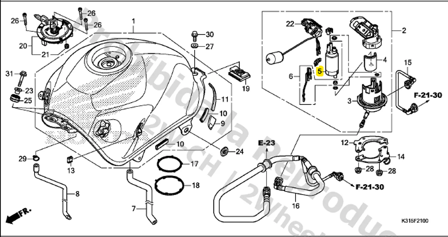 BOMBA COMBUSTIBLE HONDA CB 250 TWISTER 2