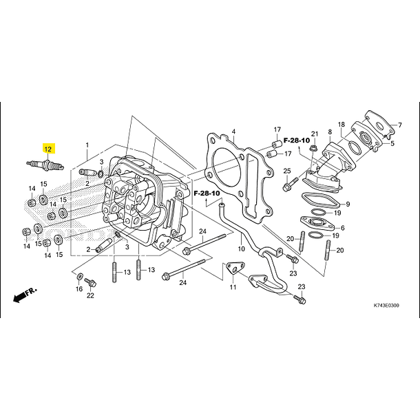 BUJIA UR6DE0 HONDA NAVI 2