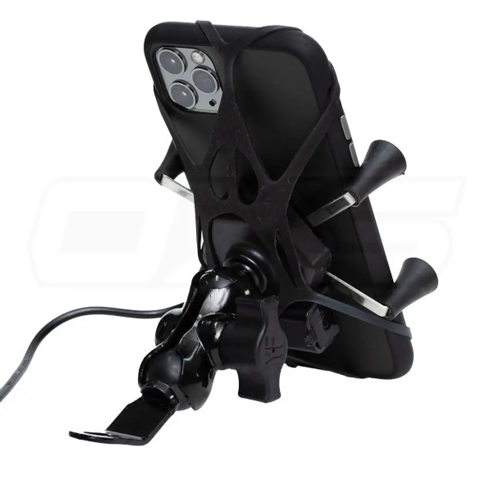 Soporte para celular moto jg con cargador base para espejos o tornillos 3