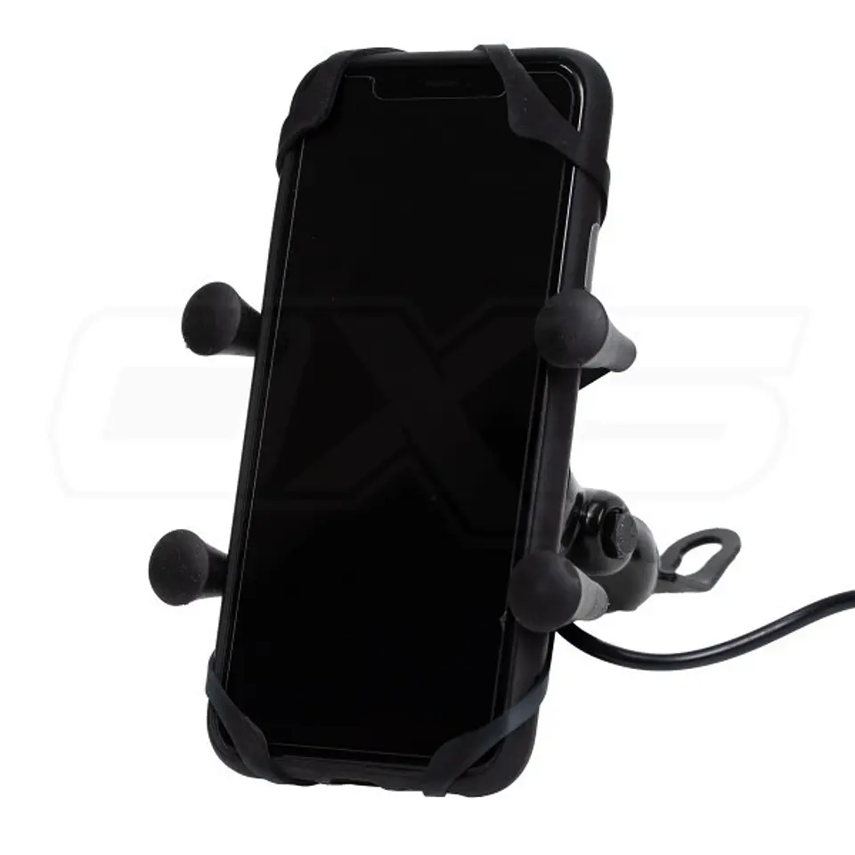 Soporte para celular moto jg con cargador base para espejos o tornillos 2