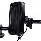 Soporte celular con estuche impermeable para moto 7,4 pulgadas con cargador usb volante y espejo 1