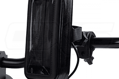Soporte celular con estuche impermeable para moto 7,4 pulgadas con cargador usb volante y espejo