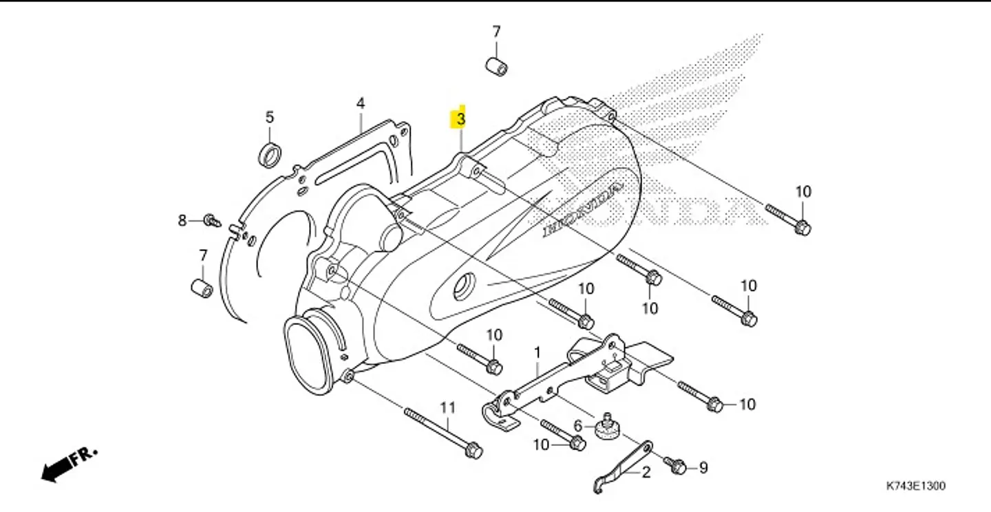CUBIERTA LATERAL IZQ PARA HONDA NAVI 1