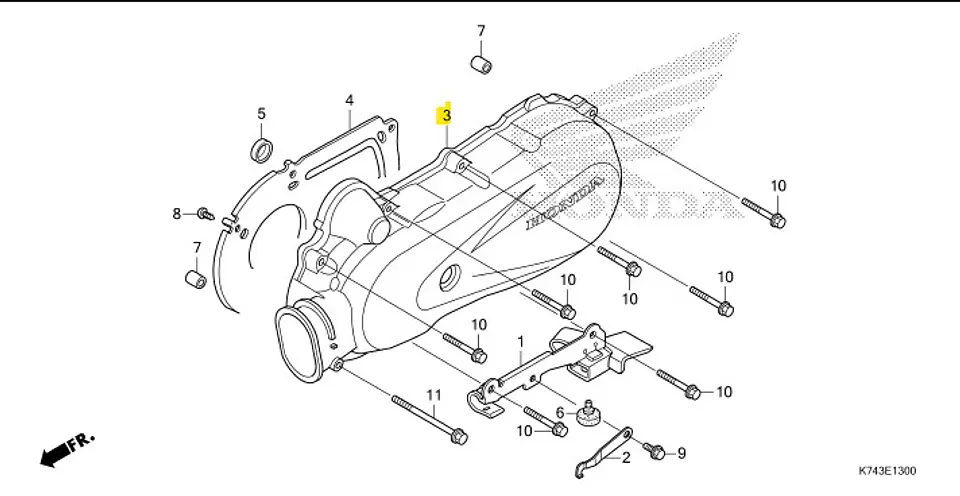 CUBIERTA LATERAL IZQ PARA HONDA NAVI 1