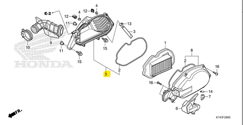 CARCASA PORTA FILTRO AIRE PARA HONDA NAVI