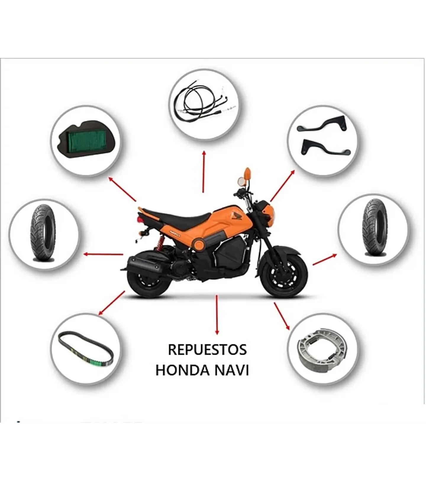 FUNDA ASIENTO HONDA NAVI - ROJO 2