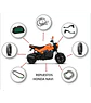 FUNDA ASIENTO HONDA NAVI - ROJO - Miniatura 2