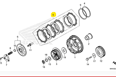 CONJUNTO DISCOS DE EMBRAGUE ORIGINAL HONDA NC750X AÑO 2023