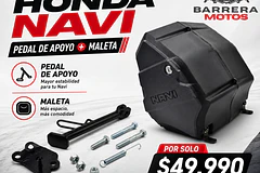 Kit Maleta Baúl + Pata Lateral Original Honda Navi | Stock y Envío