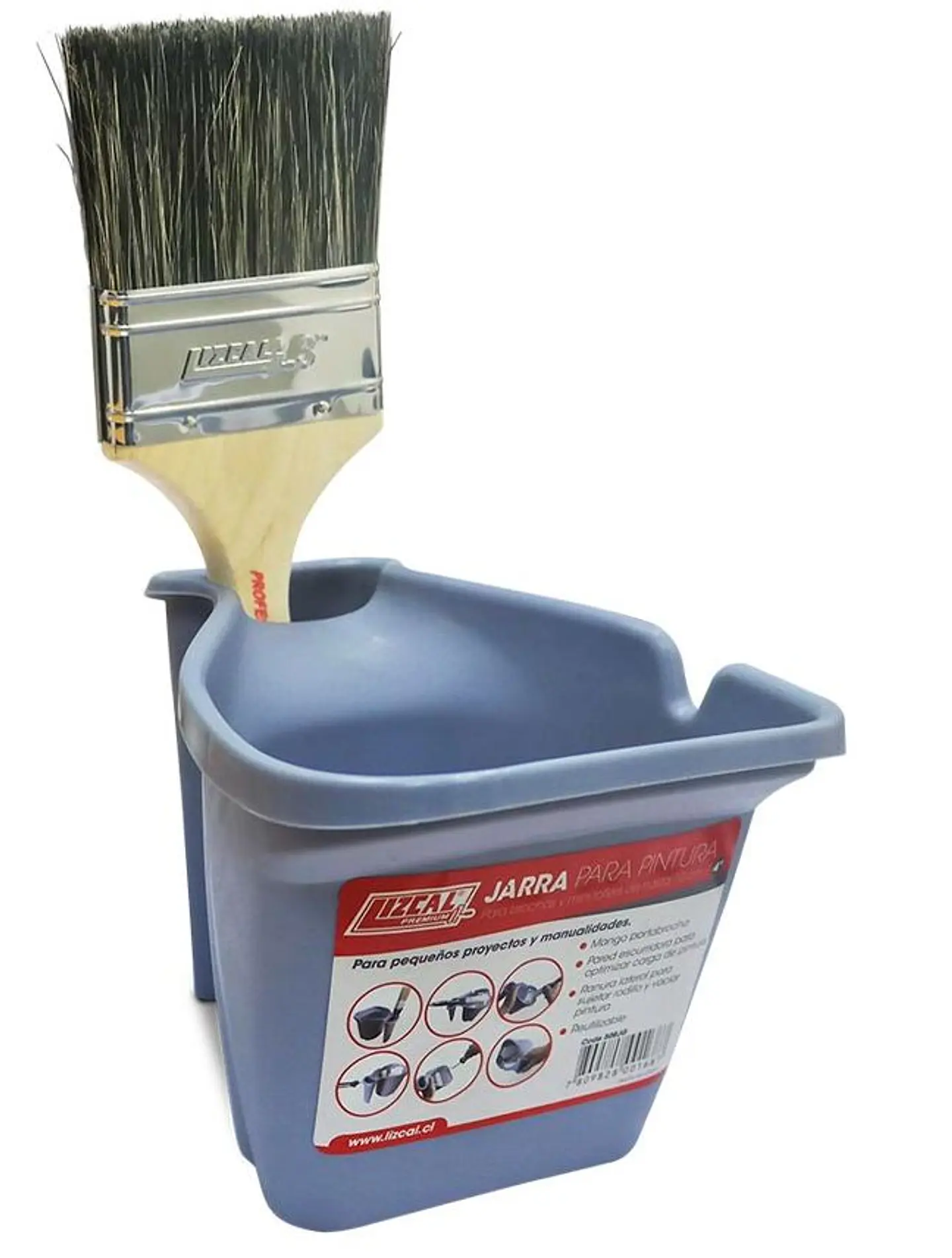 JARRA PLASTICA PORTA BROCHA LIZCAL 1