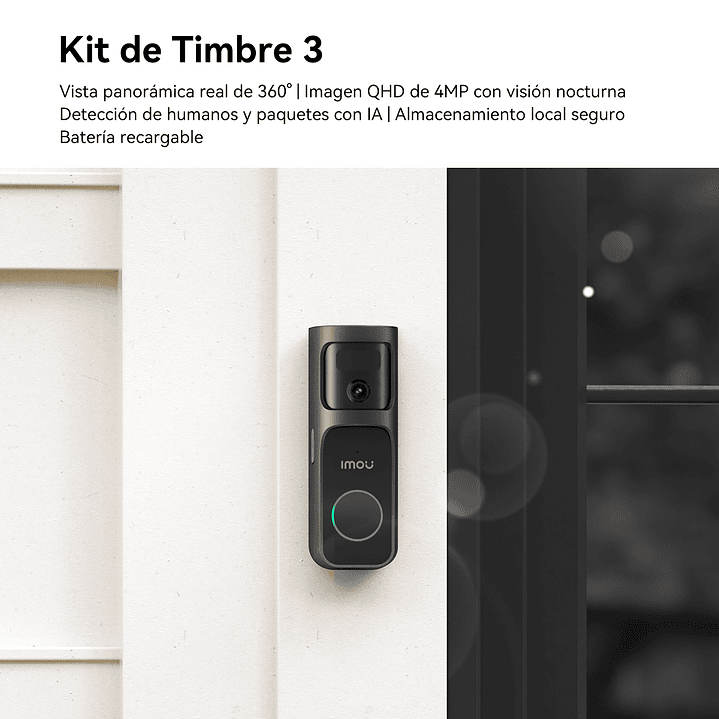  Kit IMOU Timbre inteligente 2S 4MP 2K 2