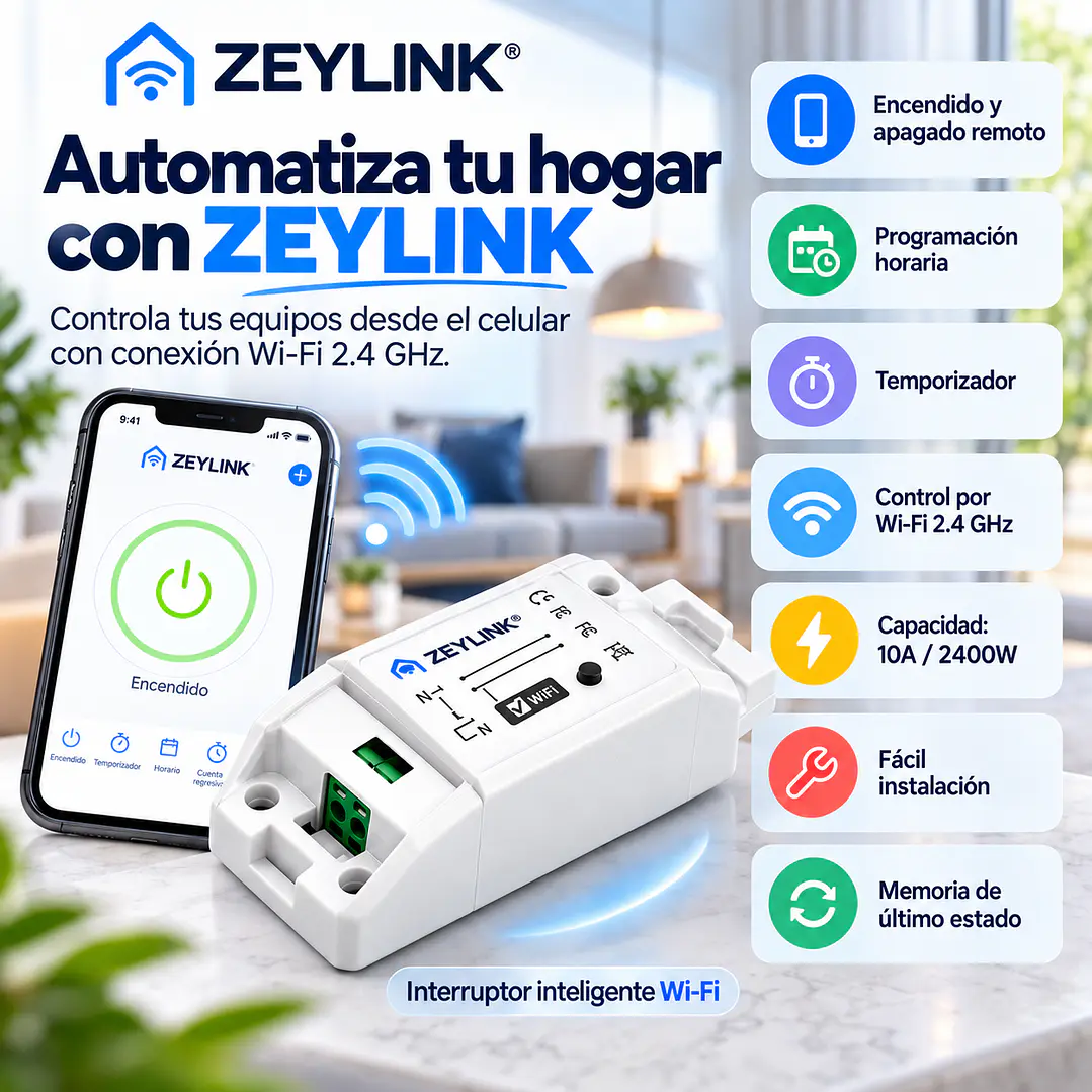 Interruptor Inteligente WIFI Zeylink  1
