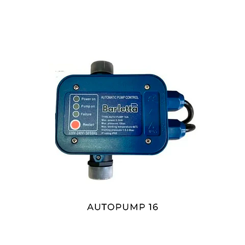 Controlador Electrónico de Presión Barletta - Modelo Autopump 16 A (Para Bombas de Alta Potencia)
