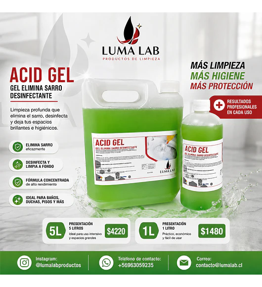 ACID GEL Quitasarro _ Lumalab_ 1 Litro 