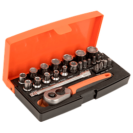 Set Dados 1/4" Blíster Milimétrico (25 pcs)